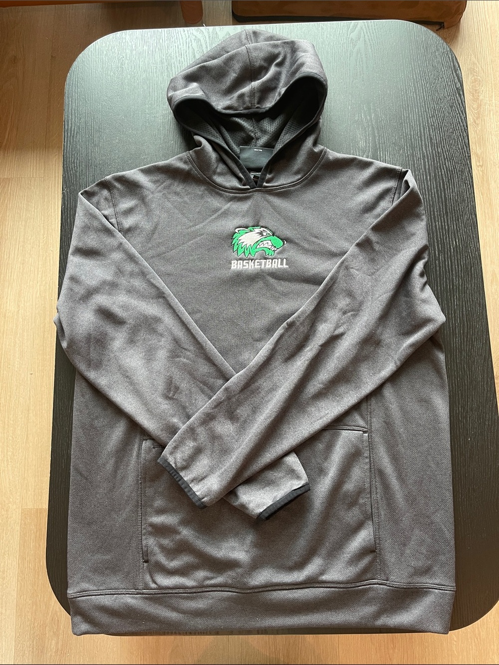 Holloway Dark Gray Hoodie with Green Accent